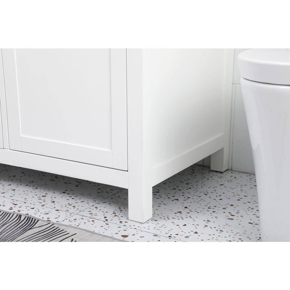 54 Inch Double Bathroom Vanity In White. Picture 6