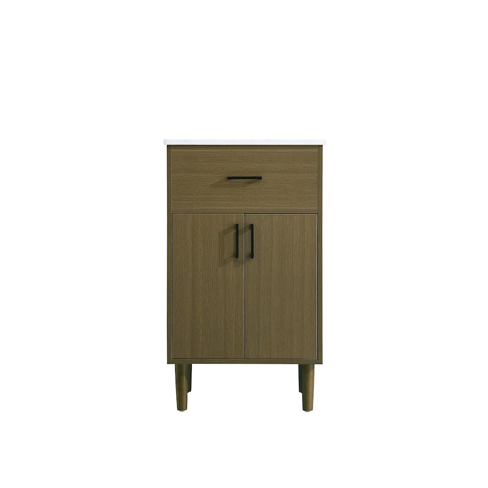 Chandler 20 Inch Single Bathroom Vanity In Chestnut Brown. Picture 5