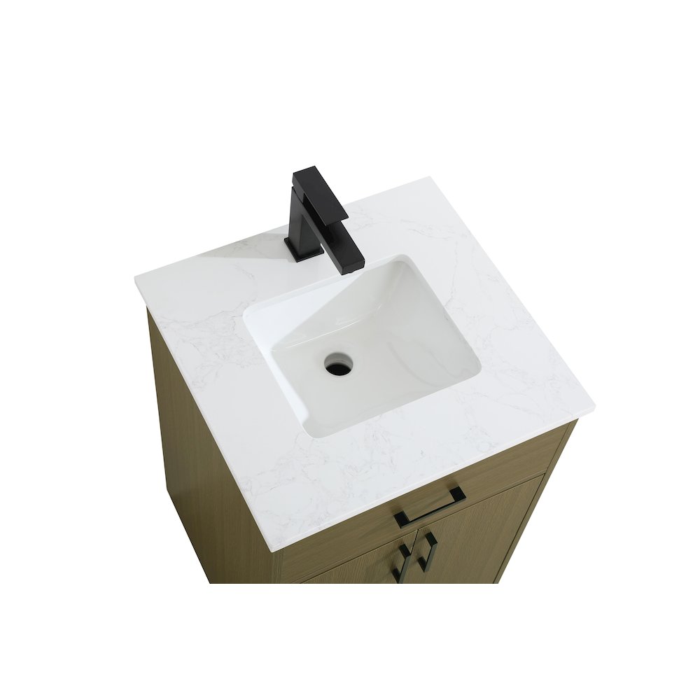 Chandler 20 Inch Single Bathroom Vanity In Chestnut Brown. Picture 8