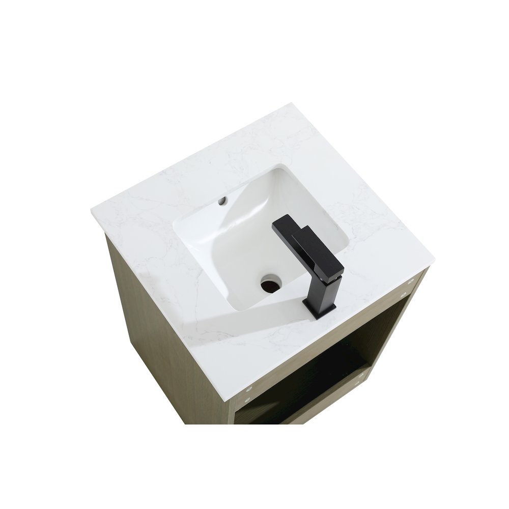 Chandler 20 Inch Single Bathroom Vanity In Chestnut Brown. Picture 9