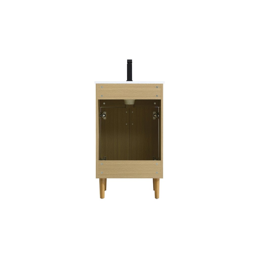 Chandler 20 Inch Single Bathroom Vanity In Honey Brown. Picture 12