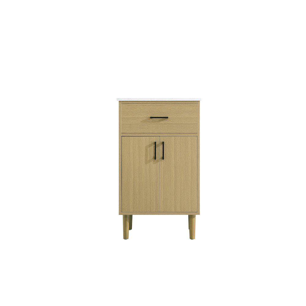Chandler 20 Inch Single Bathroom Vanity In Honey Brown. Picture 5