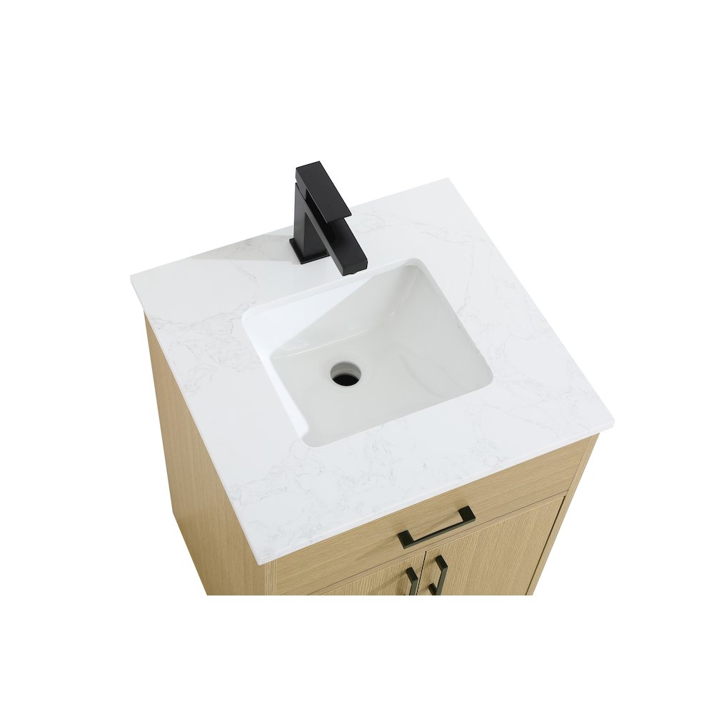 Chandler 20 Inch Single Bathroom Vanity In Honey Brown. Picture 8