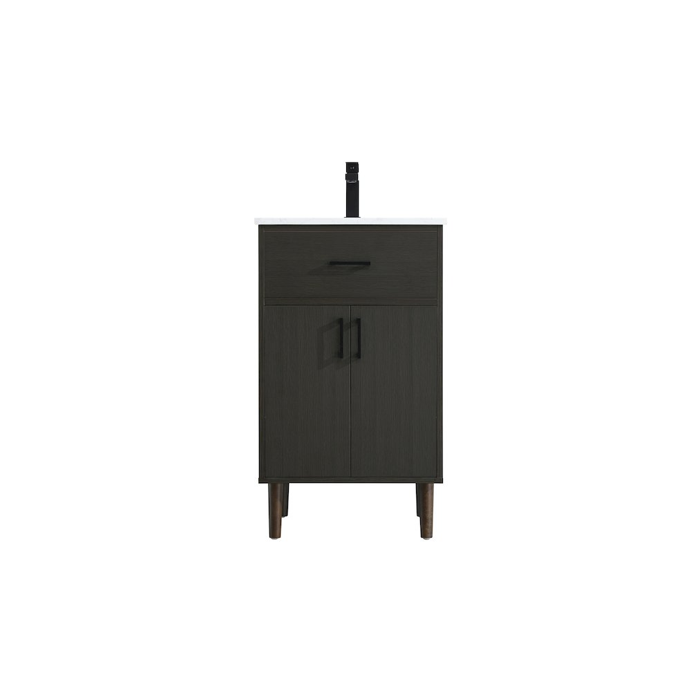 Chandler 20 Inch Single Bathroom Vanity In Mocha Brown. Picture 1