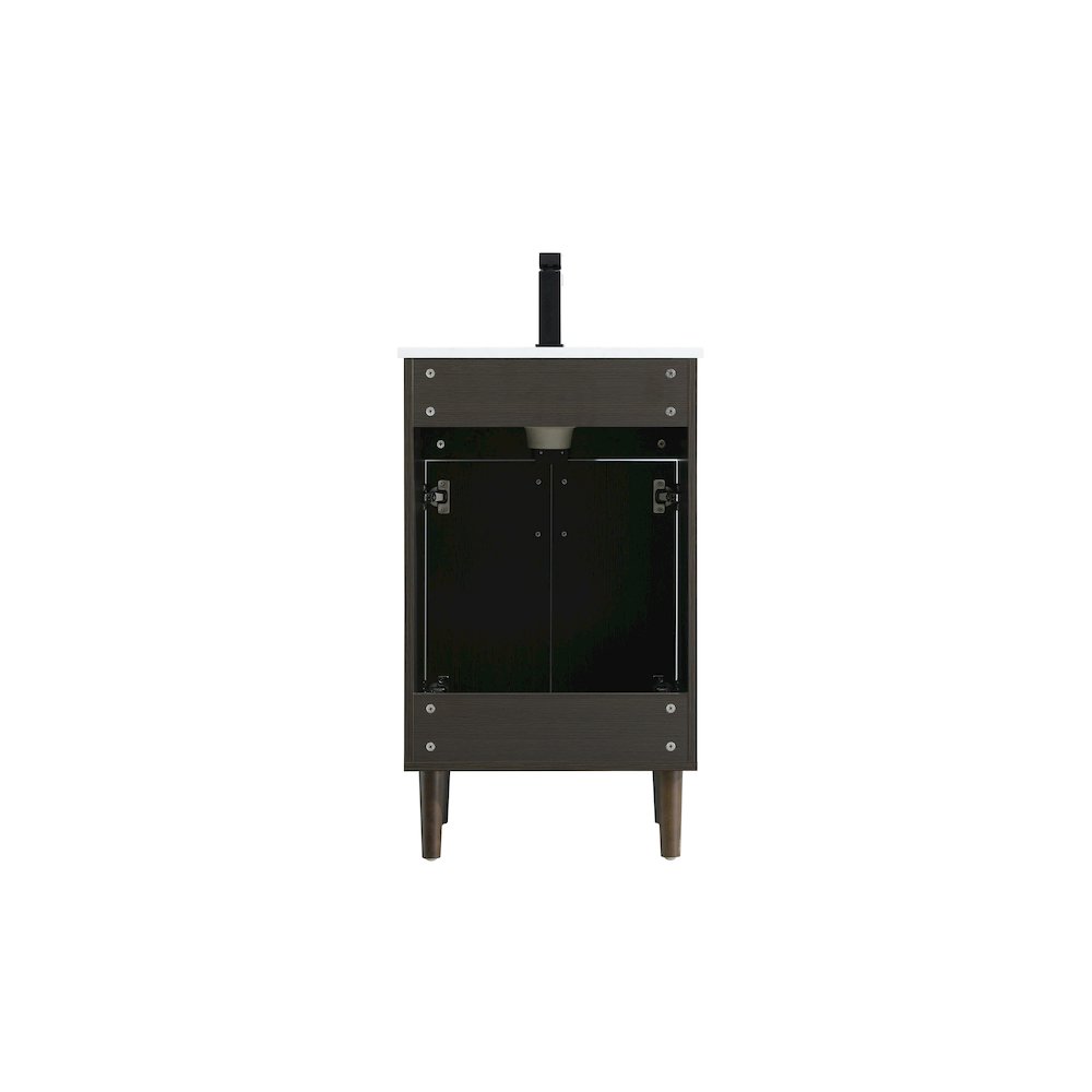 Chandler 20 Inch Single Bathroom Vanity In Mocha Brown. Picture 12