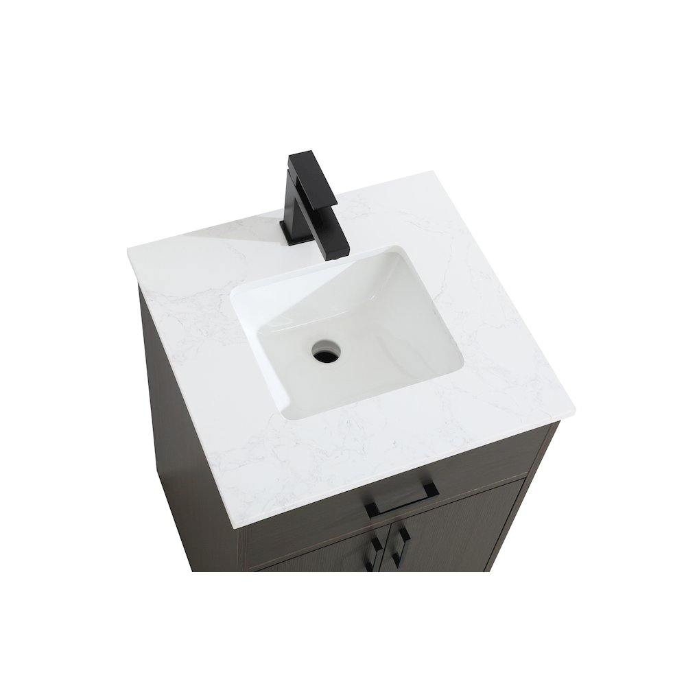 Chandler 20 Inch Single Bathroom Vanity In Mocha Brown. Picture 8