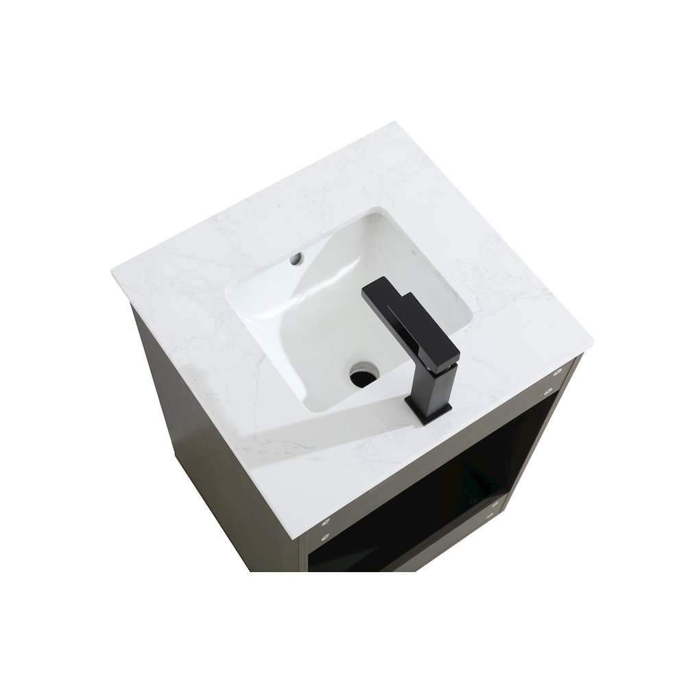 Chandler 20 Inch Single Bathroom Vanity In Mocha Brown. Picture 9