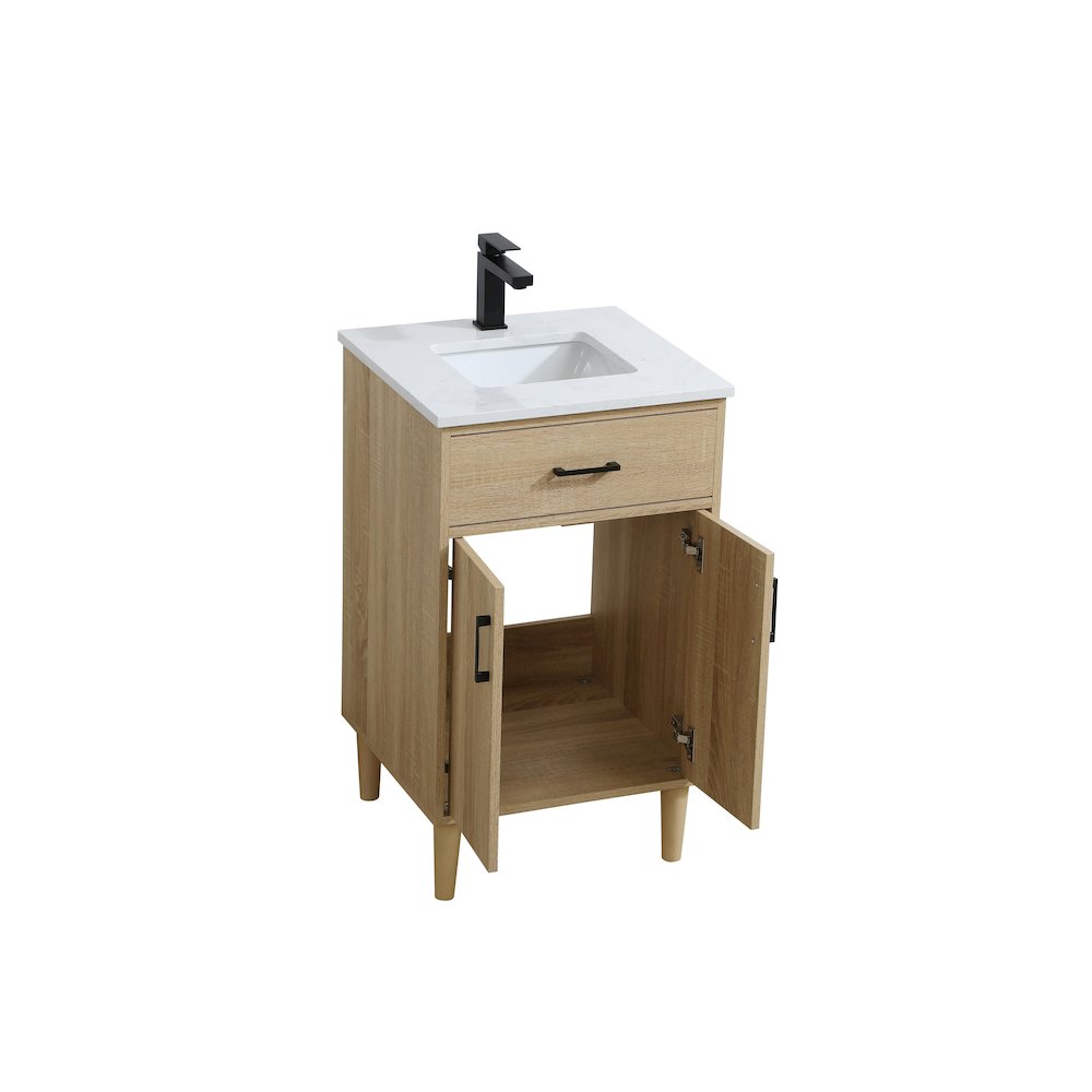 Chandler 20 Inch Single Bathroom Vanity In Mango Wood. Picture 7