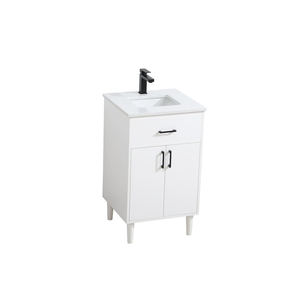 Chandler 20 Inch Single Bathroom Vanity In White. Picture 6
