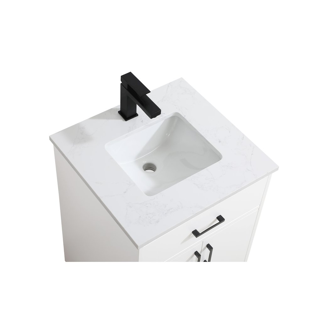 Chandler 20 Inch Single Bathroom Vanity In White. Picture 8