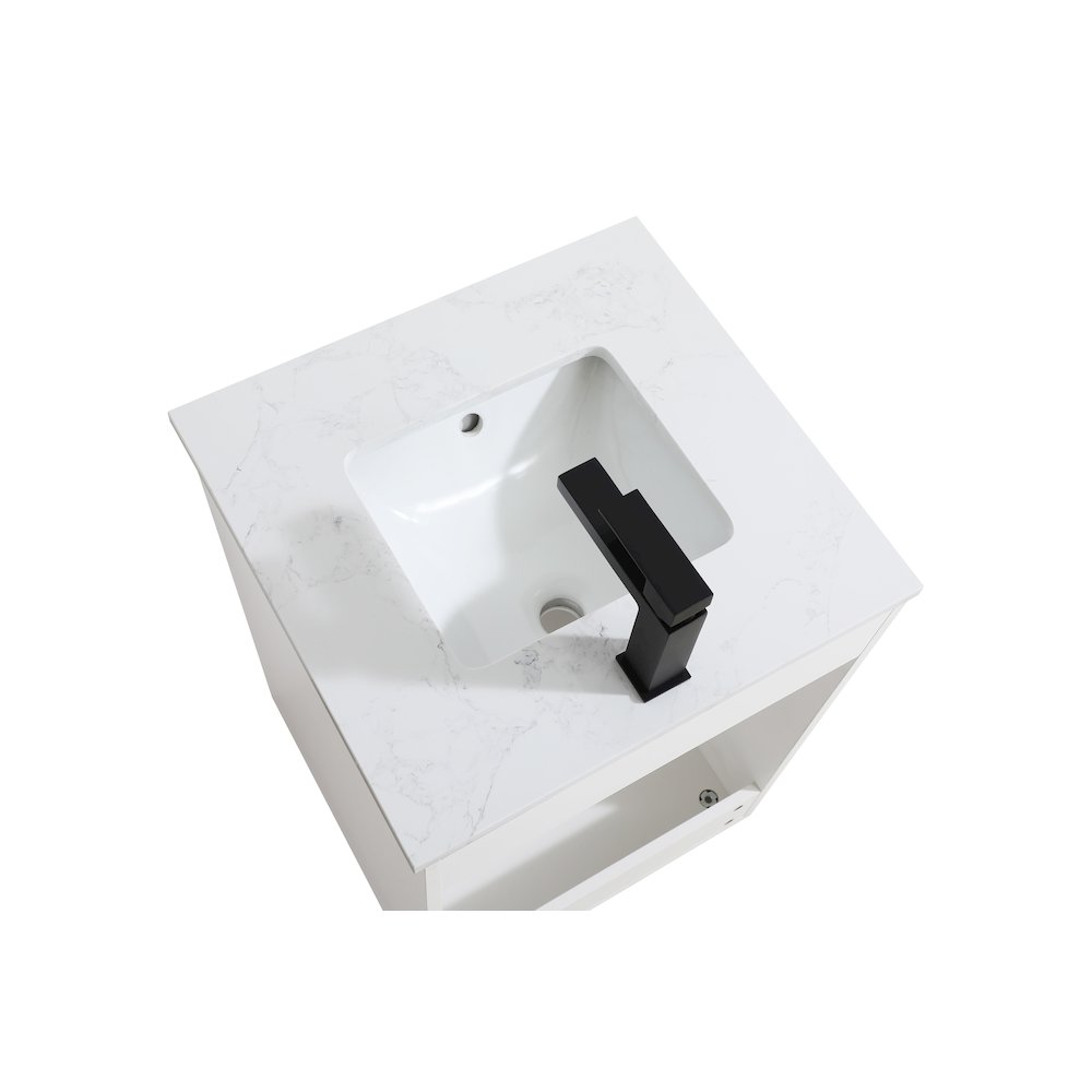 Chandler 20 Inch Single Bathroom Vanity In White. Picture 9