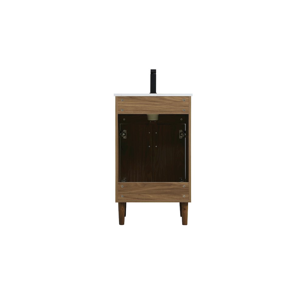 Chandler 20 Inch Single Bathroom Vanity In Walnut Brown. Picture 12