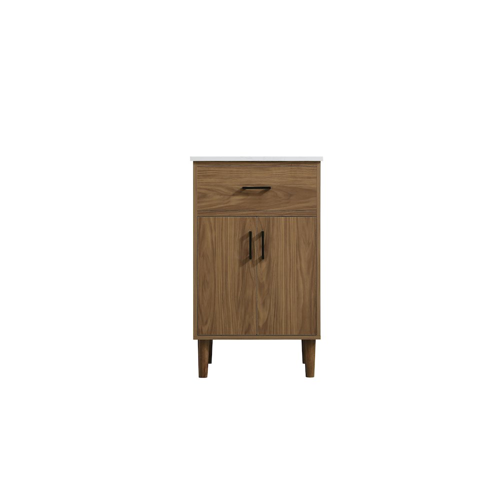 Chandler 20 Inch Single Bathroom Vanity In Walnut Brown. Picture 5