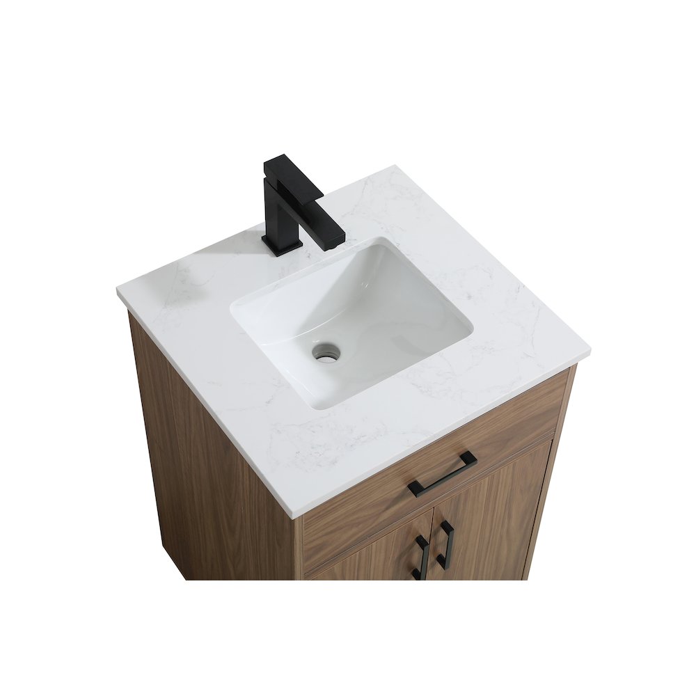 Chandler 20 Inch Single Bathroom Vanity In Walnut Brown. Picture 8