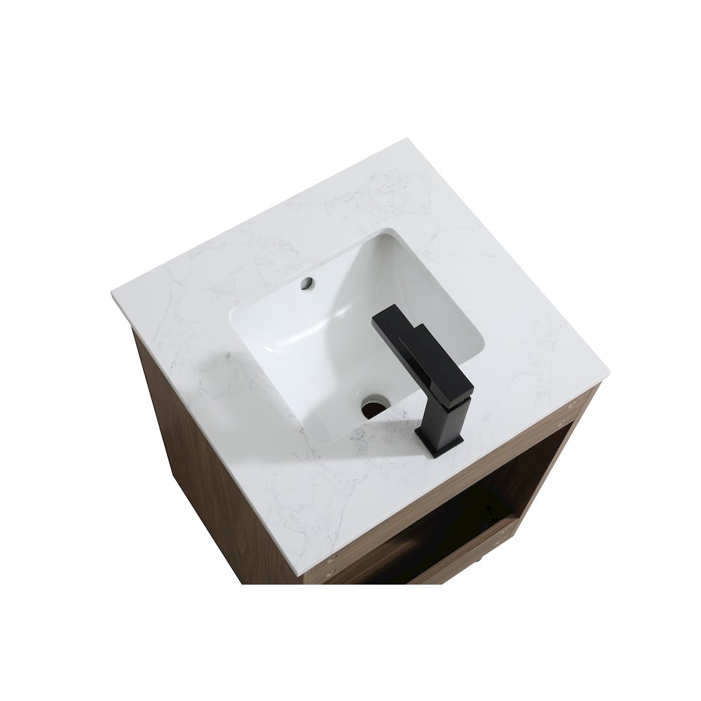 Chandler 20 Inch Single Bathroom Vanity In Walnut Brown. Picture 9