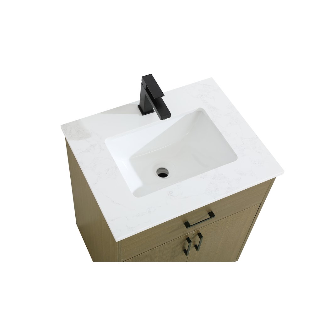 Chandler 24 Inch Single Bathroom Vanity In Chestnut Brown. Picture 8