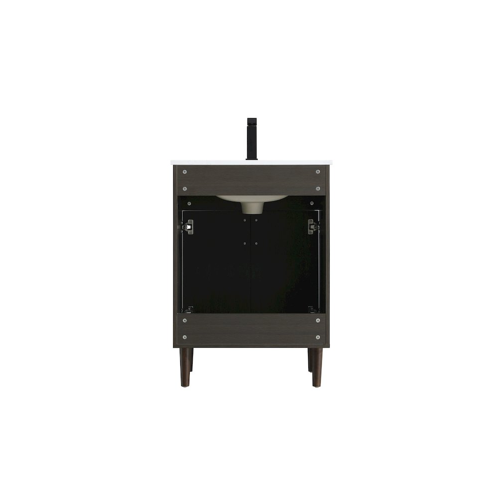 Chandler 24 Inch Single Bathroom Vanity In Mocha Brown. Picture 12