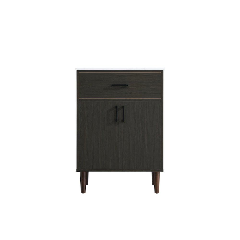 Chandler 24 Inch Single Bathroom Vanity In Mocha Brown. Picture 5