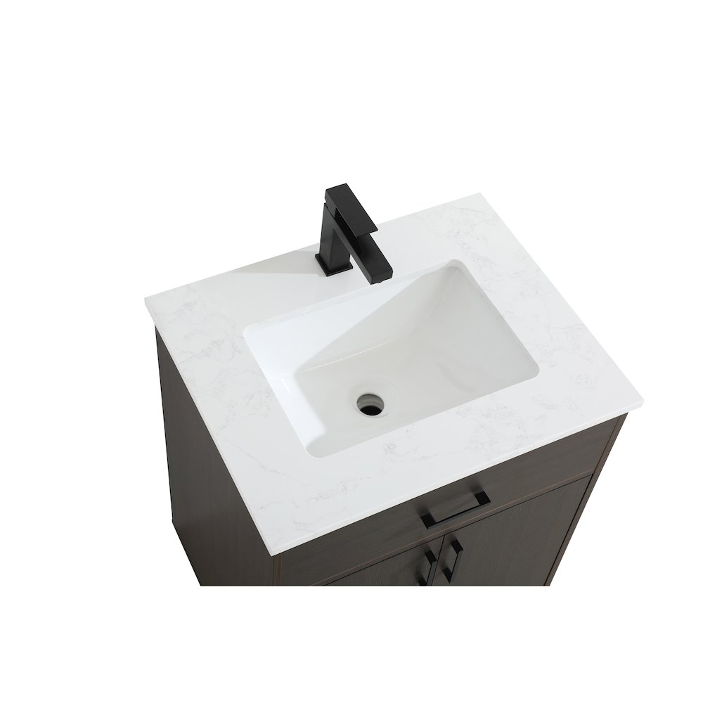 Chandler 24 Inch Single Bathroom Vanity In Mocha Brown. Picture 8