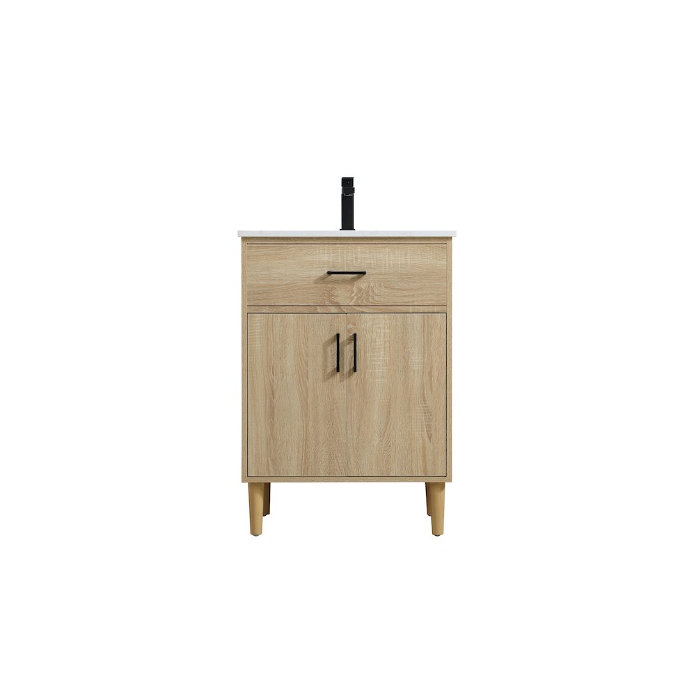 Chandler 24 Inch Single Bathroom Vanity In Mango Wood. Picture 1
