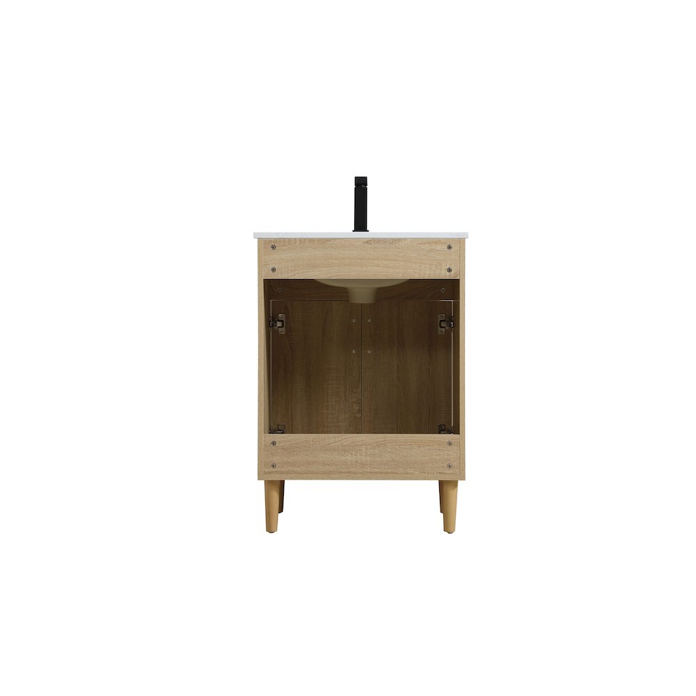 Chandler 24 Inch Single Bathroom Vanity In Mango Wood. Picture 12