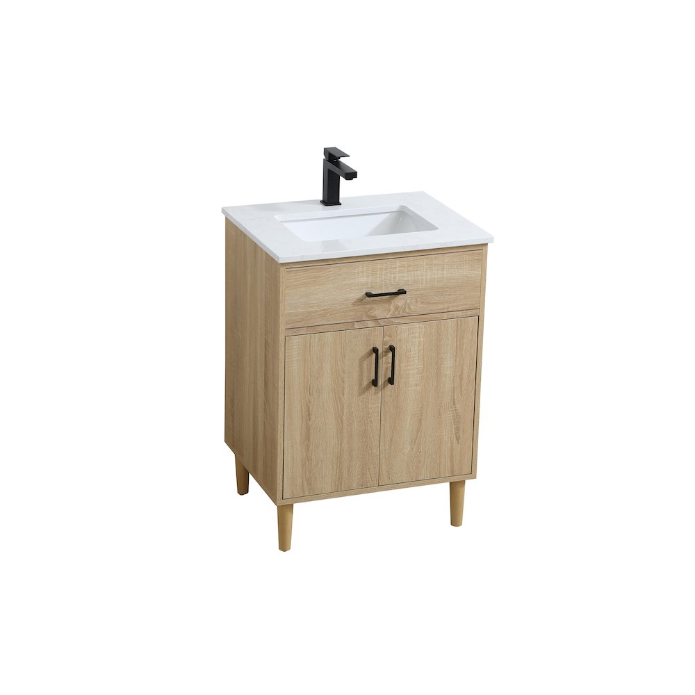 Chandler 24 Inch Single Bathroom Vanity In Mango Wood. Picture 6