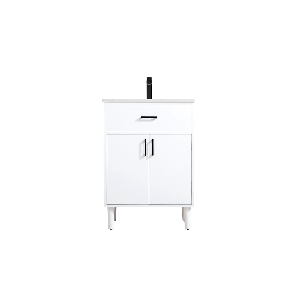 Chandler 24 Inch Single Bathroom Vanity In White. Picture 1