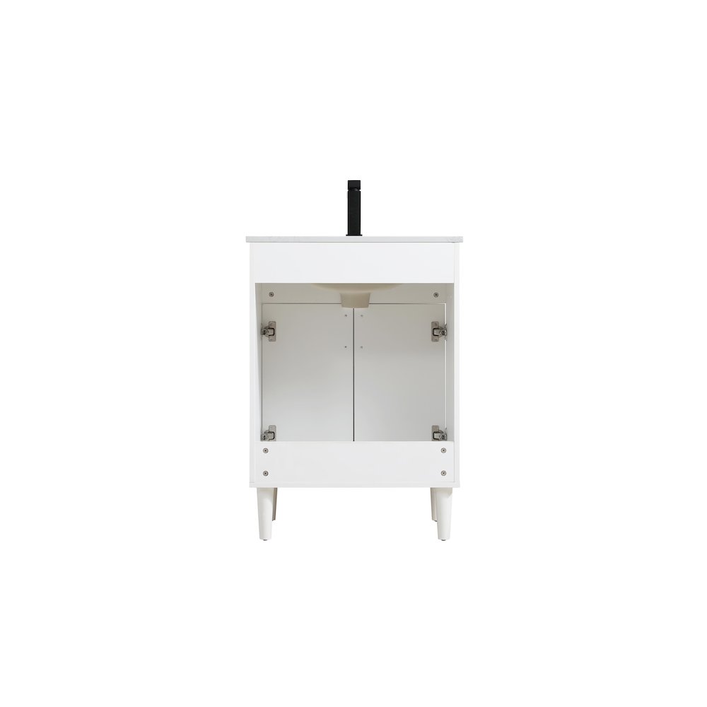 Chandler 24 Inch Single Bathroom Vanity In White. Picture 12