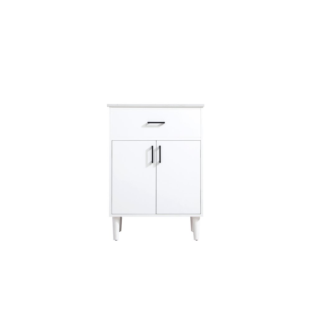 Chandler 24 Inch Single Bathroom Vanity In White. Picture 5