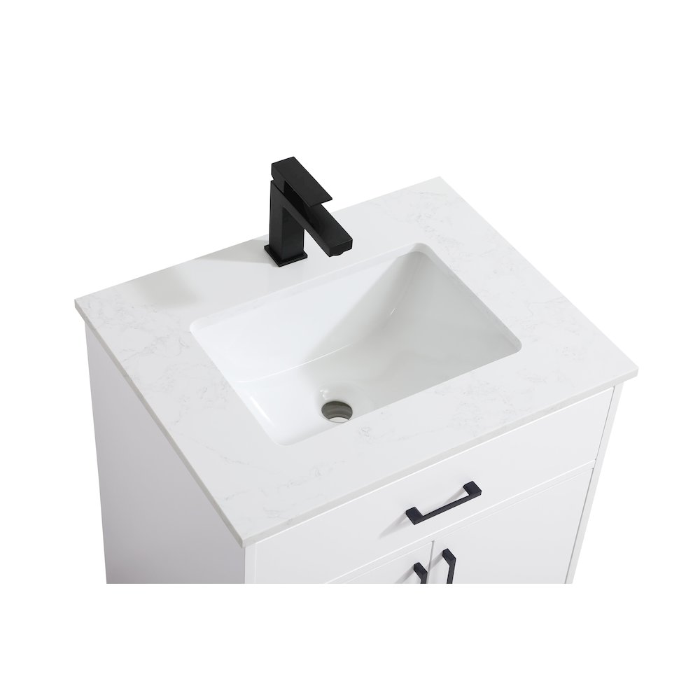 Chandler 24 Inch Single Bathroom Vanity In White. Picture 8