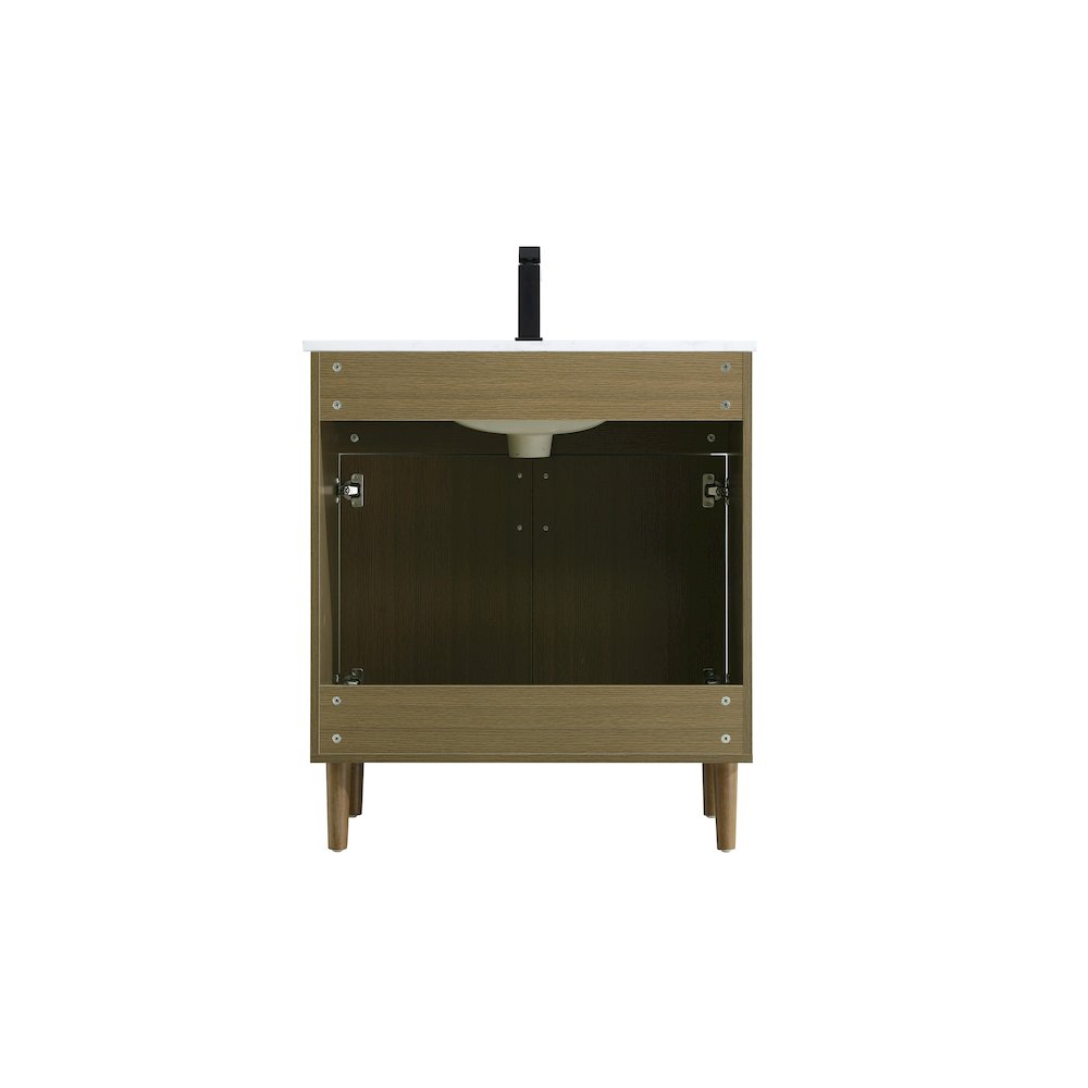 Chandler 30 Inch Single Bathroom Vanity In Chestnut Brown. Picture 12