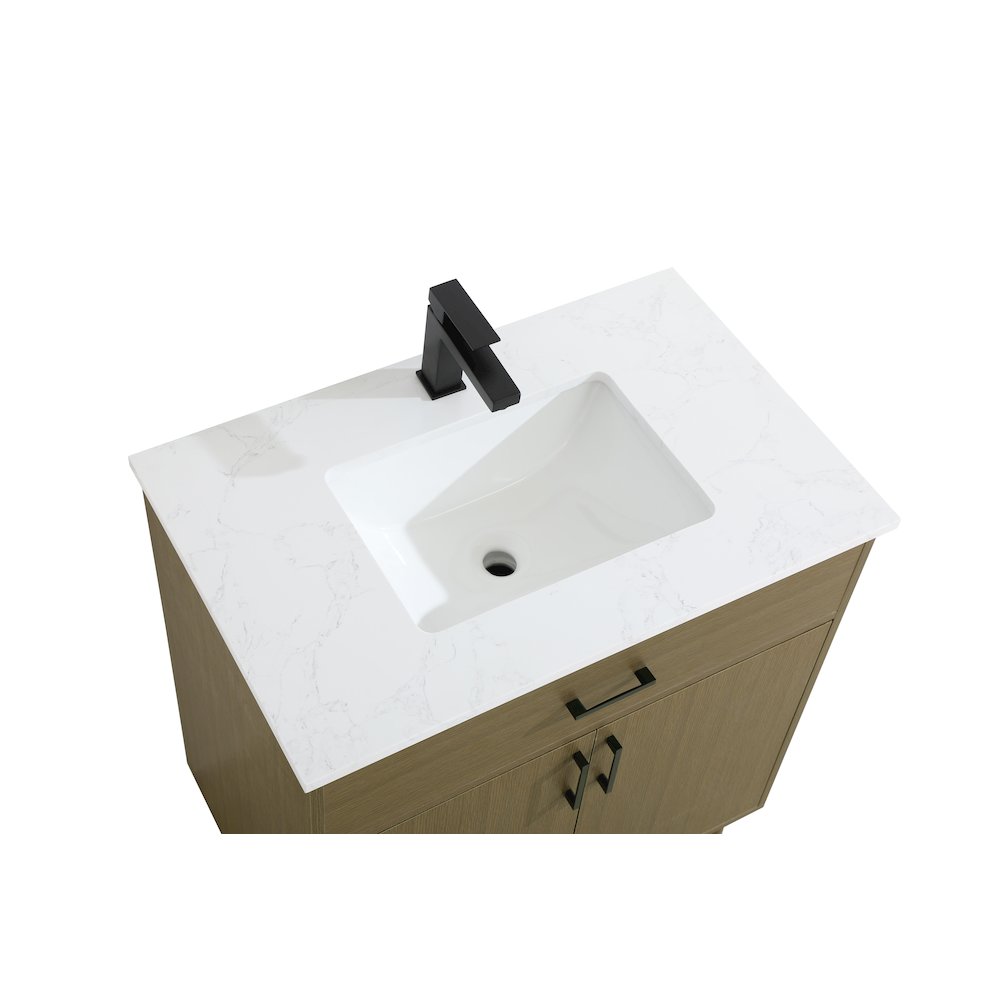 Chandler 30 Inch Single Bathroom Vanity In Chestnut Brown. Picture 8