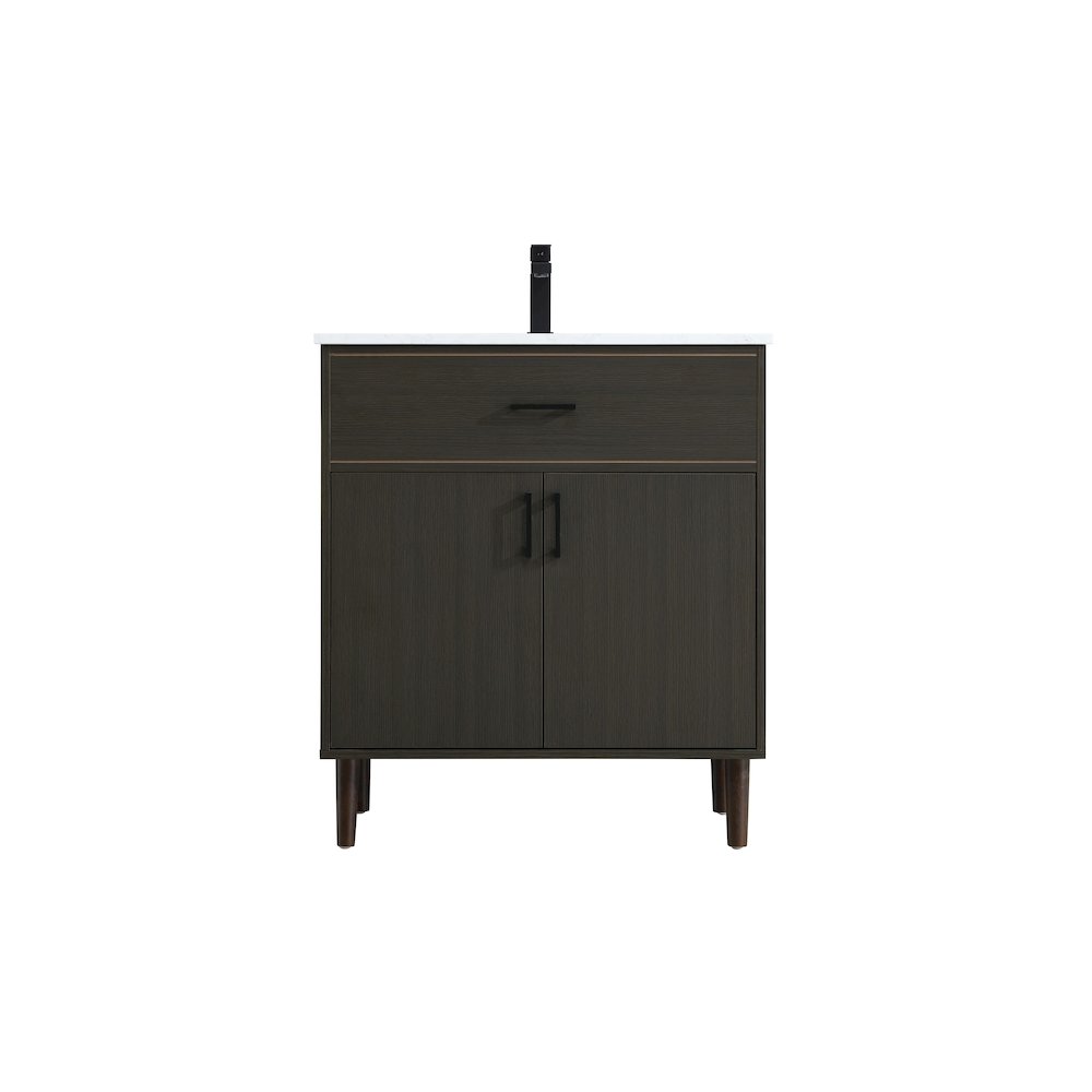 Chandler 30 Inch Single Bathroom Vanity In Mocha Brown. Picture 1