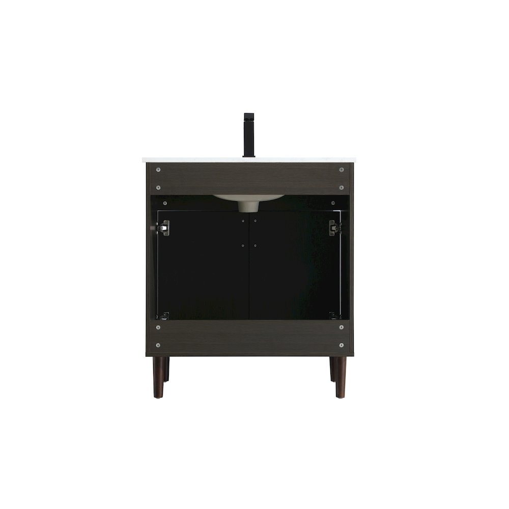 Chandler 30 Inch Single Bathroom Vanity In Mocha Brown. Picture 12