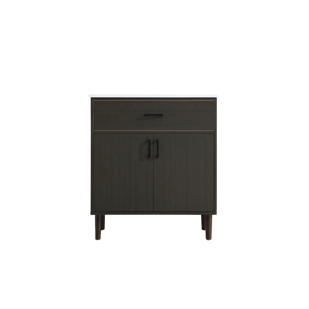 Chandler 30 Inch Single Bathroom Vanity In Mocha Brown. Picture 5