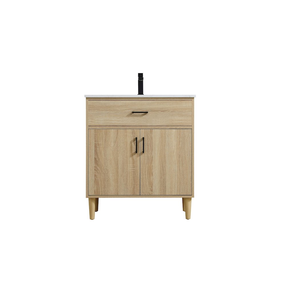 Chandler 30 Inch Single Bathroom Vanity In Mango Wood. Picture 1