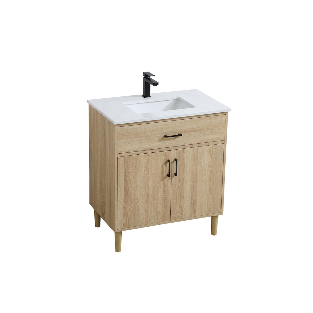Chandler 30 Inch Single Bathroom Vanity In Mango Wood. Picture 6