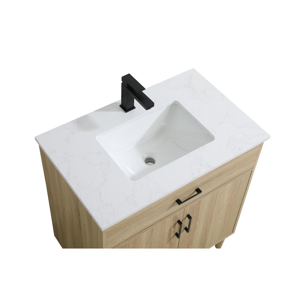 Chandler 30 Inch Single Bathroom Vanity In Mango Wood. Picture 8