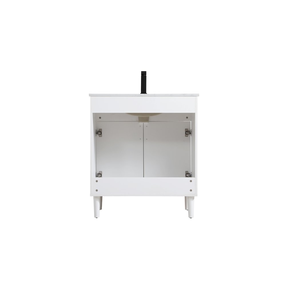 Chandler 30 Inch Single Bathroom Vanity In White. Picture 12