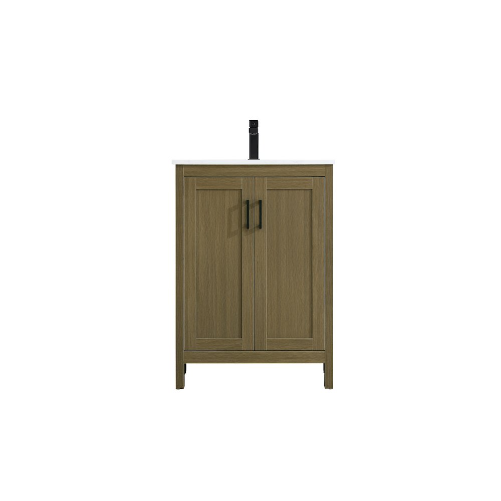 Finnley 24 Inch Single Bathroom Vanity In Chestnut Brown. Picture 1