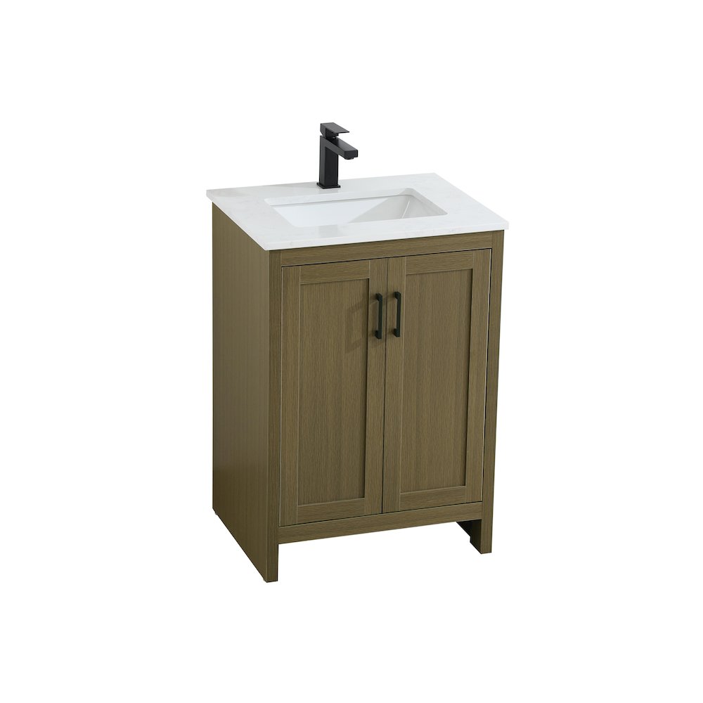 Finnley 24 Inch Single Bathroom Vanity In Chestnut Brown. Picture 6