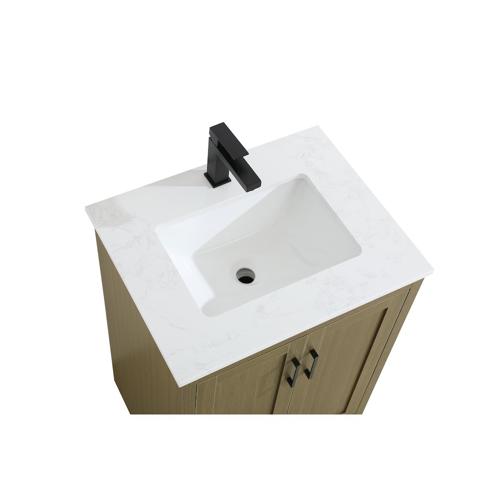 Finnley 24 Inch Single Bathroom Vanity In Chestnut Brown. Picture 8