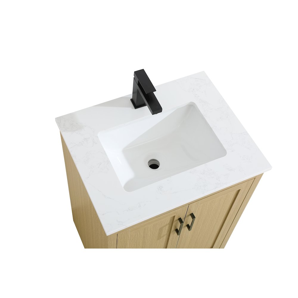 Finnley 24 Inch Single Bathroom Vanity In Honey Brown. Picture 8