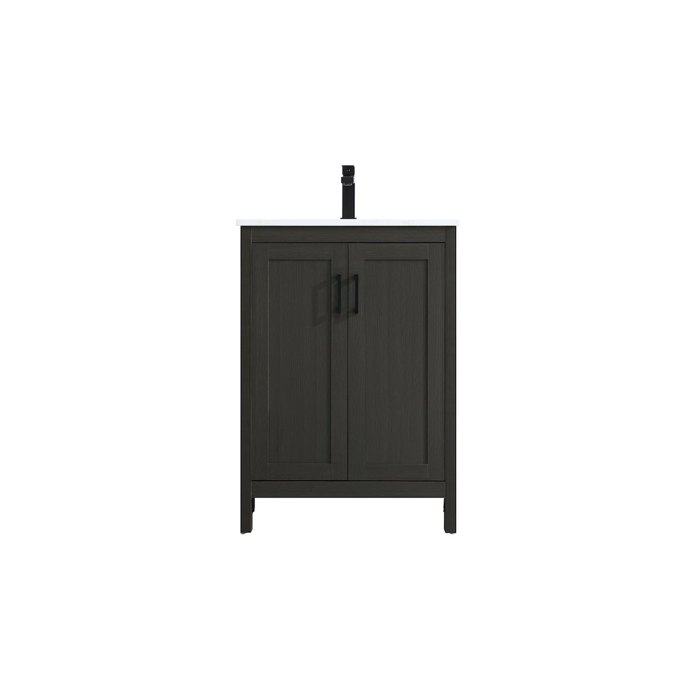 Finnley 24 Inch Single Bathroom Vanity In Mocha Brown. Picture 1