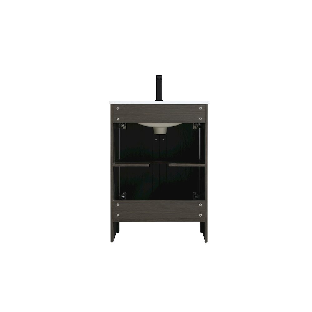 Finnley 24 Inch Single Bathroom Vanity In Mocha Brown. Picture 12
