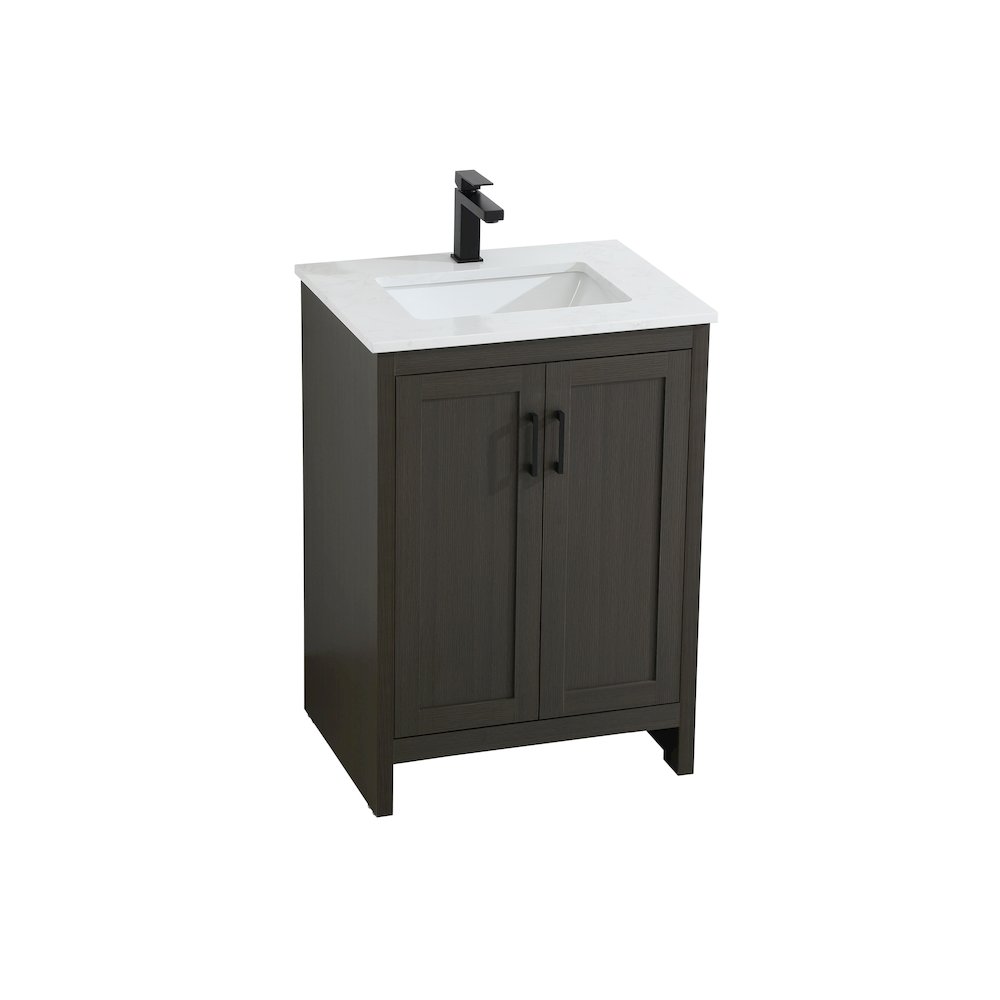 Finnley 24 Inch Single Bathroom Vanity In Mocha Brown. Picture 6