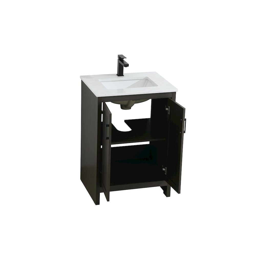 Finnley 24 Inch Single Bathroom Vanity In Mocha Brown. Picture 7