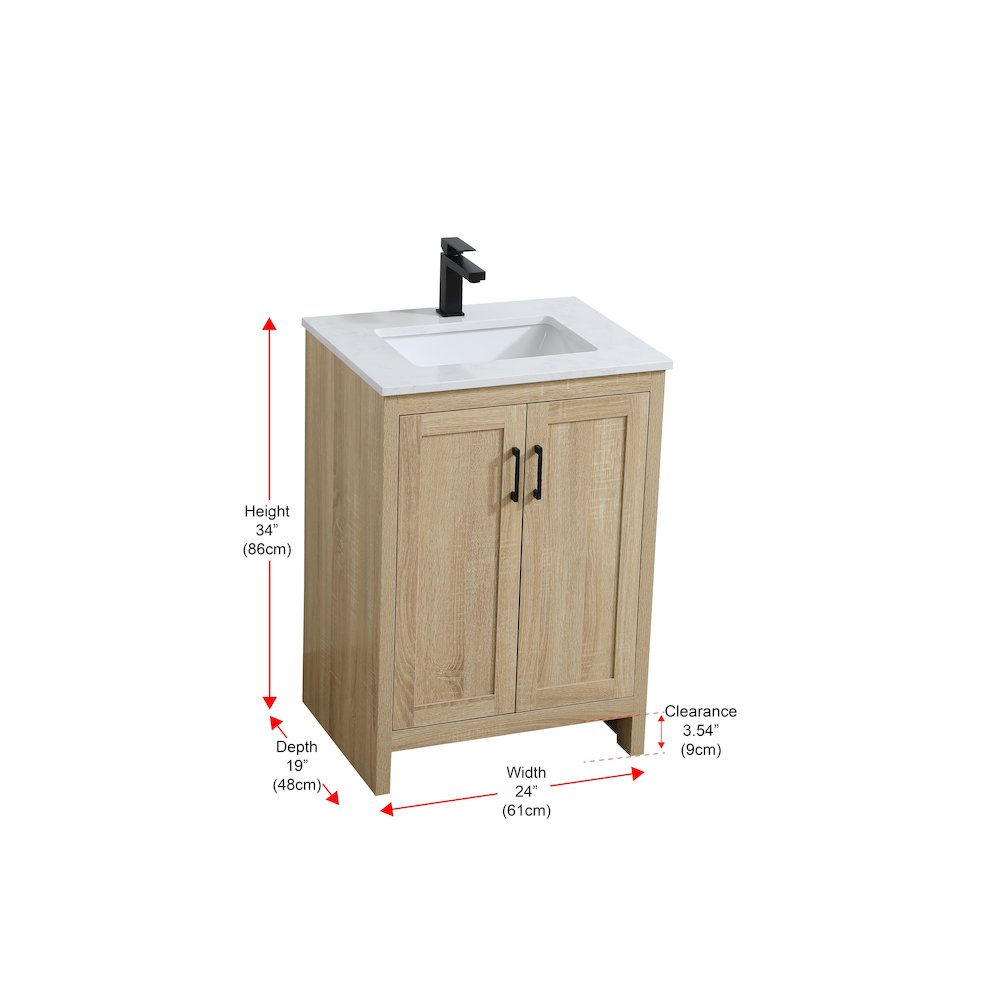 Finnley 24 Inch Single Bathroom Vanity In Mango Wood. Picture 13