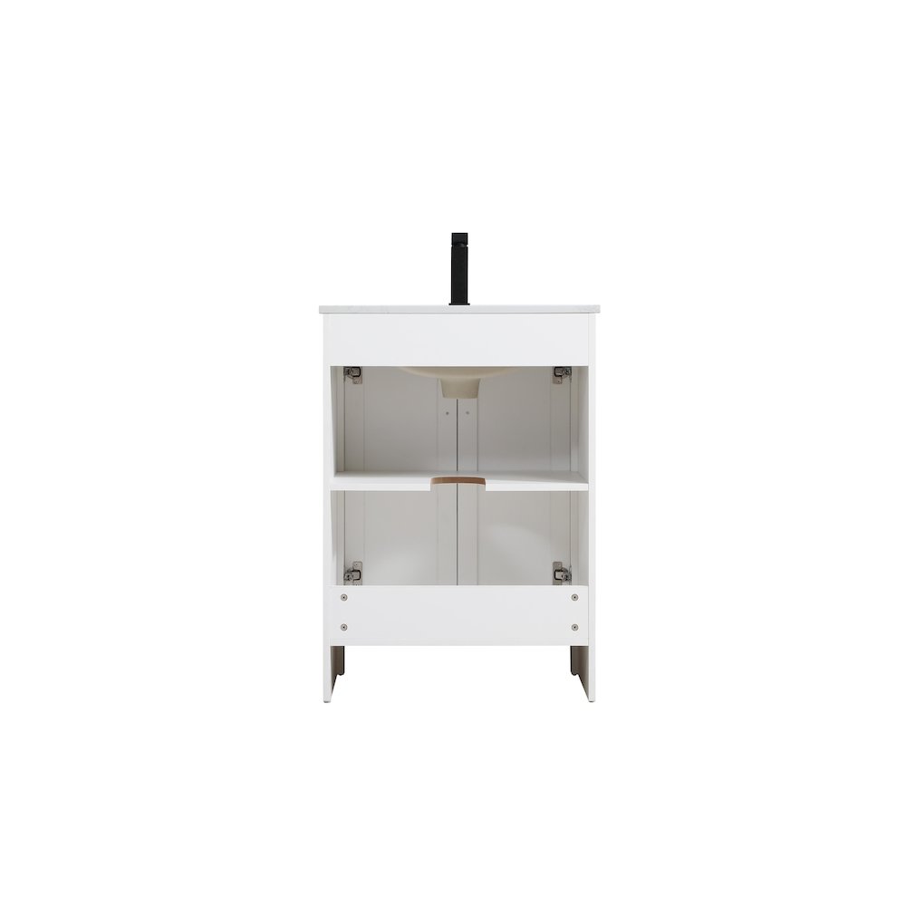 Finnley 24 Inch Single Bathroom Vanity In White. Picture 12
