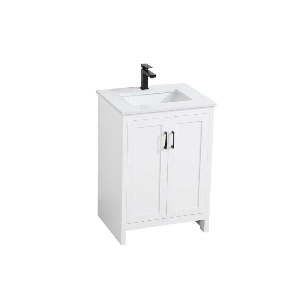 Finnley 24 Inch Single Bathroom Vanity In White. Picture 6